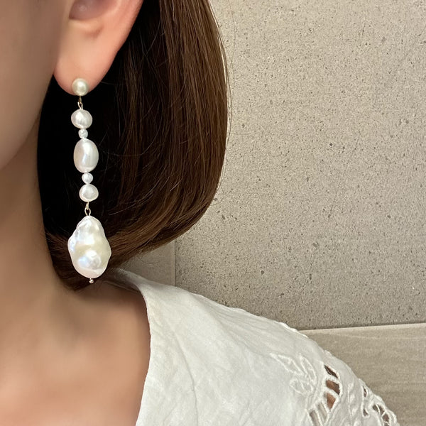 oyster baroque  pearl nuance ピアス　イヤリング