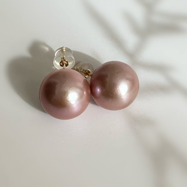 一点もの　k18  pink  pearl 13mm SAKURA