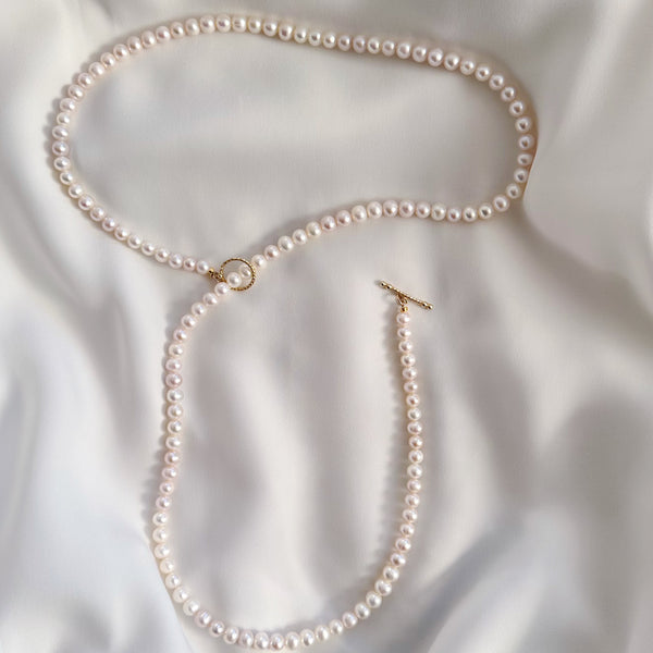 freshwater pearl long necklace