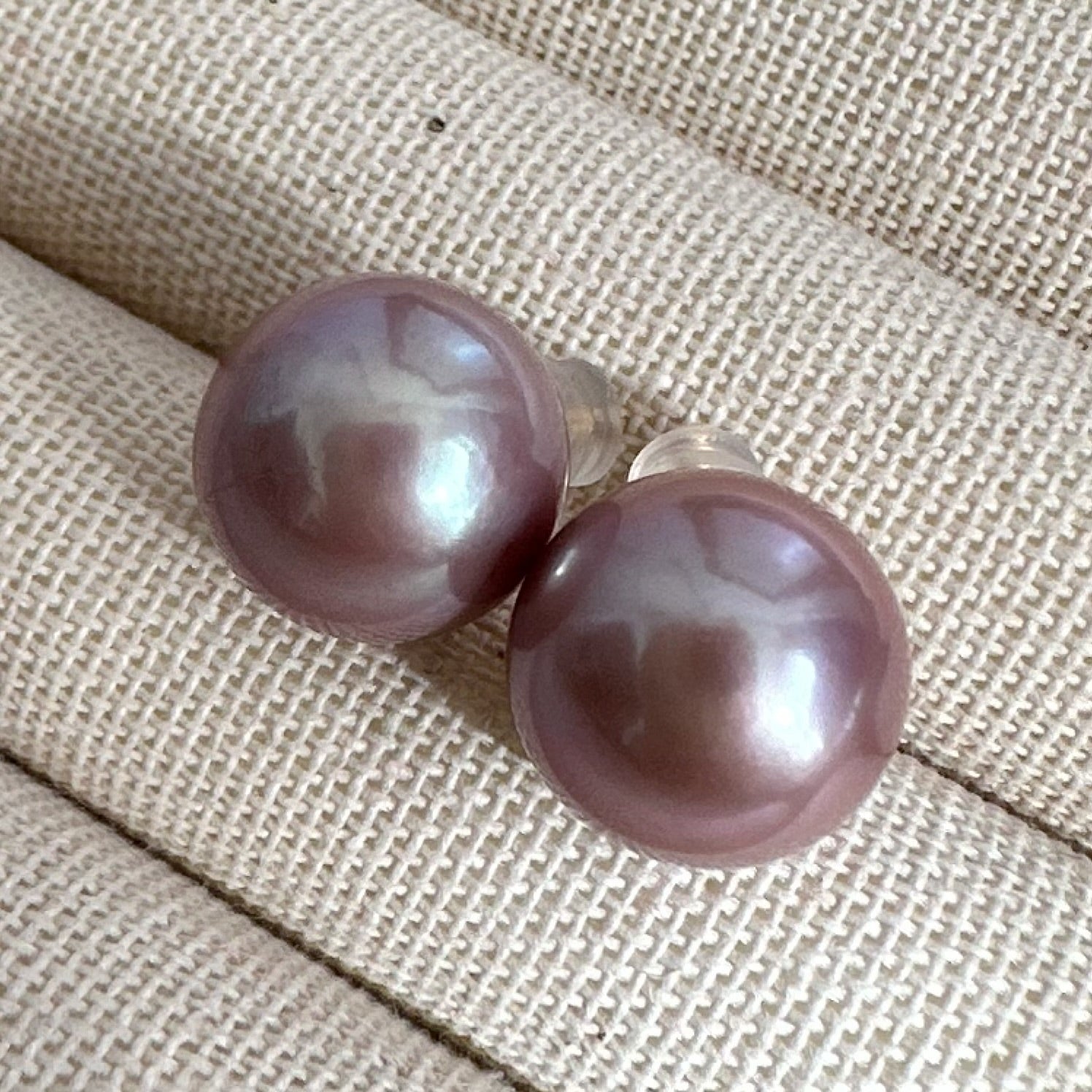 一点もの　k18 pink  pearl 13mm  purple