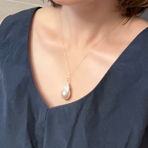 一点もの　k10 baroque  pearl pendant top