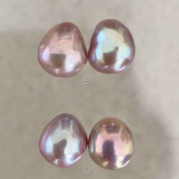 k18 natural color baroque  pearl ピアス - hikari pearl.