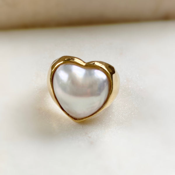 coeur motif  pearl ring - hikari pearl.