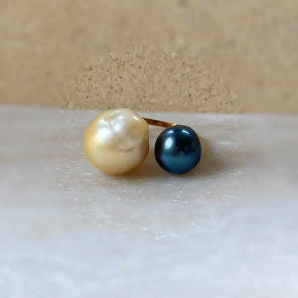 一点もの　south sea tahiti  pearl ring No.15 - hikari pearl.