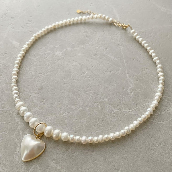 cœur motif  pearl chainネックレス - hikari pearl.