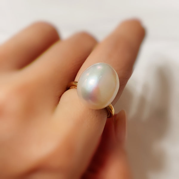 fresh wate  pearl ring セミオーダー - hikari pearl.