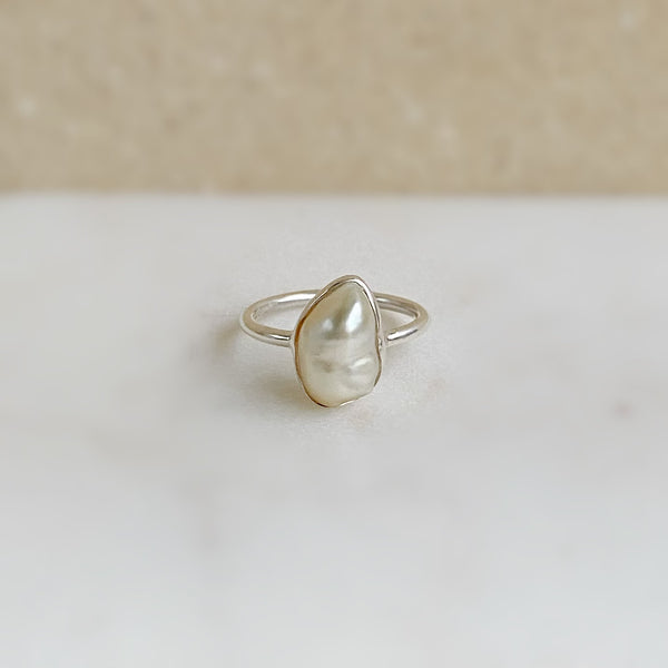 一点もの　south sea keshi pearl ring No.25 - hikari pearl.