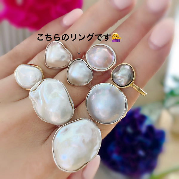 一点もの　coeur  pearl gray ring No.4 - hikari pearl.