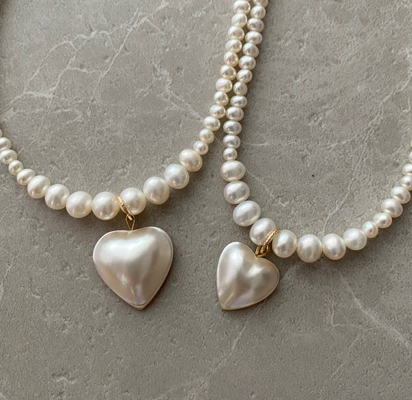 cœur motif  pearl chainネックレス - hikari pearl.