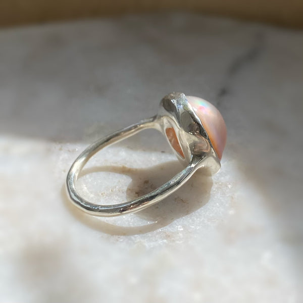 一点もの　mabe  pearl  rose ring No.6 - hikari pearl.