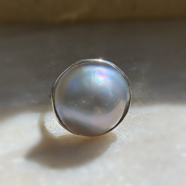 一点もの　mabe pearl  17mm  ring No.5 - hikari pearl.