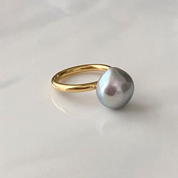 semi baroque gray ring セミオーダー - hikari pearl.