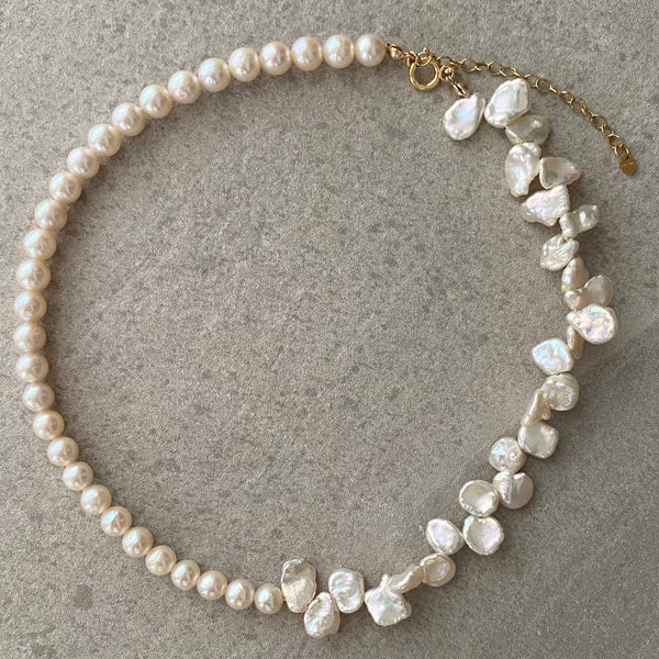 asymmetry petal  pearl necklace ネックレス - hikari pearl.