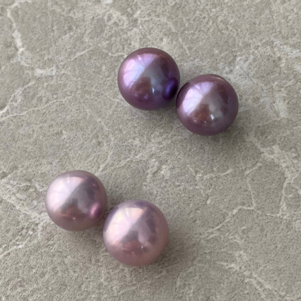 natural color  purple pink ピアス　イヤリング - hikari pearl.