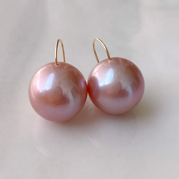 一点もの　k18 sakura pink  pearl  ピアス