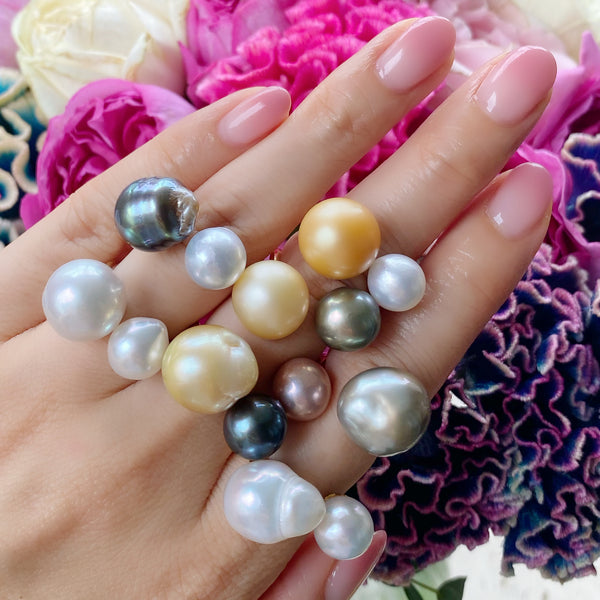 一点もの　south sea  tahiti pearl ring No.13 - hikari pearl.
