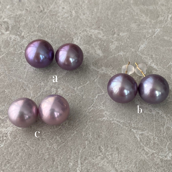 natural color  purple pink ピアス　イヤリング - hikari pearl.