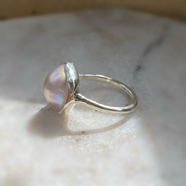 一点もの　mabe  pearl  rose ring No.6 - hikari pearl.