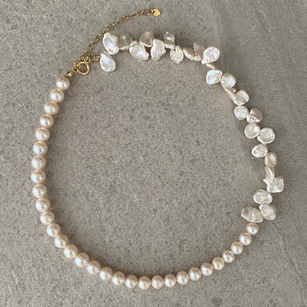 asymmetry petal  pearl necklace ネックレス - hikari pearl.