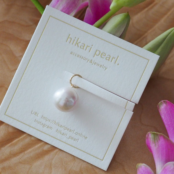 14kgf  teardrop fresh water  pearl ペンダントトップ　ネックレス - hikari pearl.