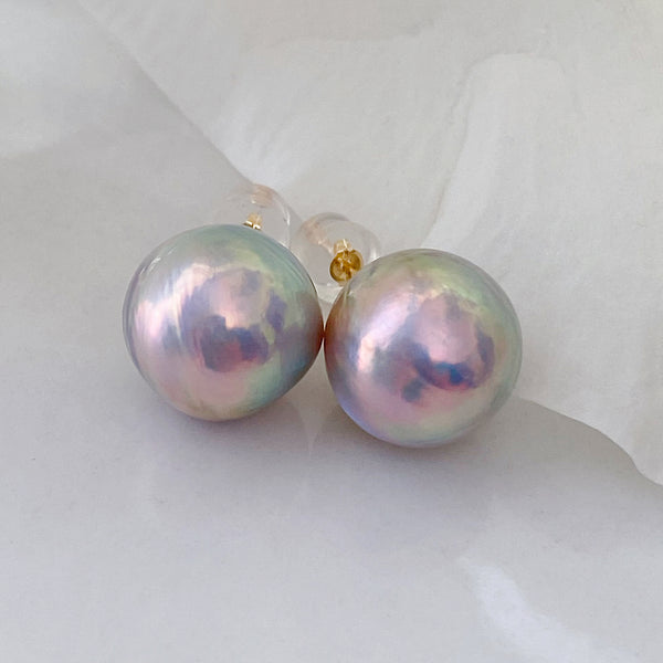 一点ものmabe pearl aurora  nudeピアス - hikari pearl.