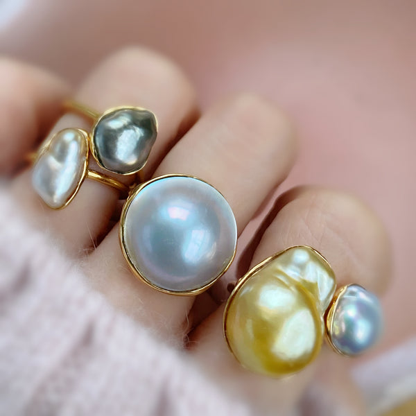 一点もの　tahiti  keshi pearl ring No.28 - hikari pearl.