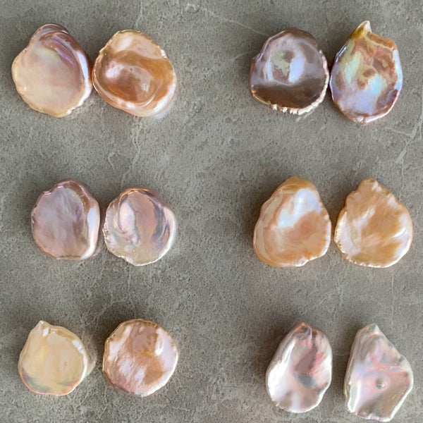 natural color petal  pearl nudeピアス　イヤリング - hikari pearl.