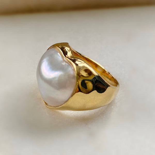 coeur motif  pearl ring - hikari pearl.