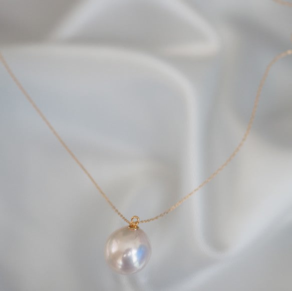 k18 teardrop  Fresh water necklace ネックレス - hikari pearl.