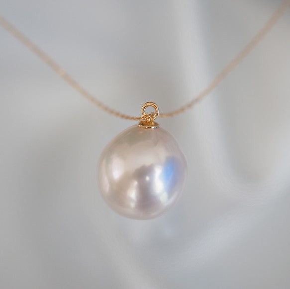k18 teardrop  Fresh water necklace ネックレス - hikari pearl.